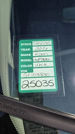 2016 Dodge Ram 2500 ProMaster Van 12pass full