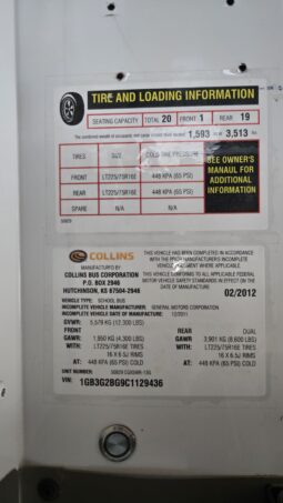 2012 Collins Chevrolet Express Mini School Bus 14 Passenger full