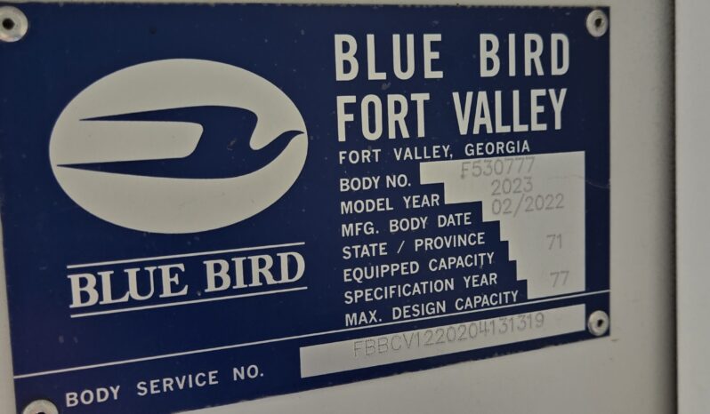 2023 Bluebird Vision School Bus W/Rear A/C- Low-Miles-71Capacity full