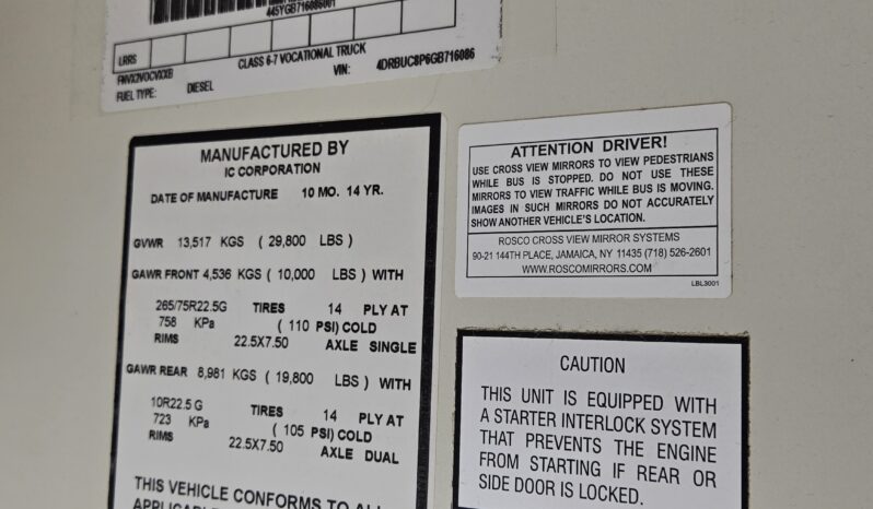 2016 International IC 53-Pass School Bus full