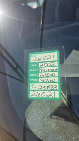 2002  Bluebird Chevrolet Express G3500 15/pass full