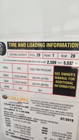 2019 Chevrolet G4500 Collins 29Pass (15Kmi) full
