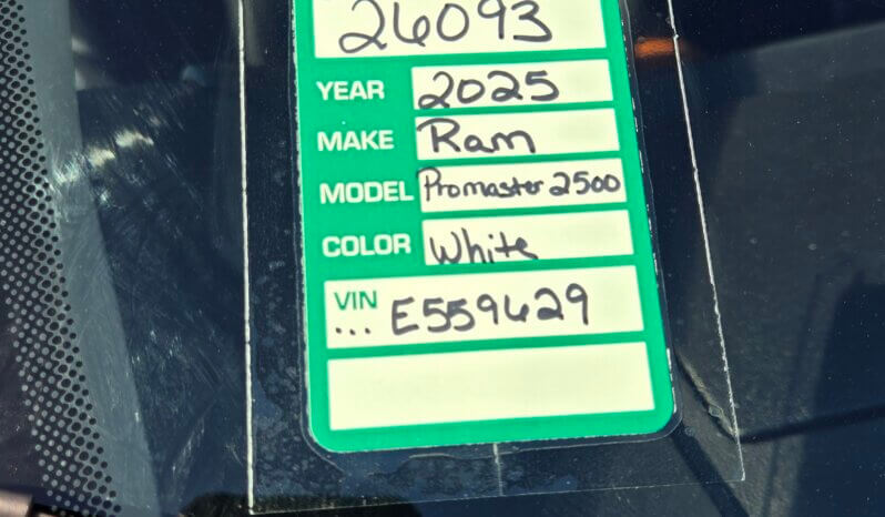 2025 RAM PROMASTER 2500 9+1/pass NEW! full